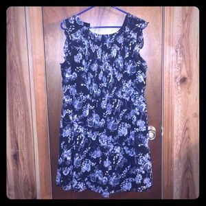 Navy floral dress